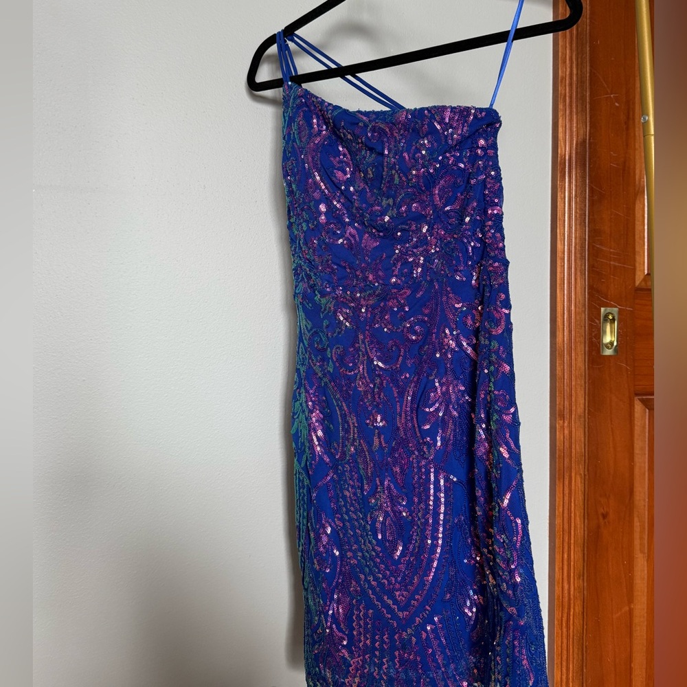 Windsor Blue and Purple Sequin Dress